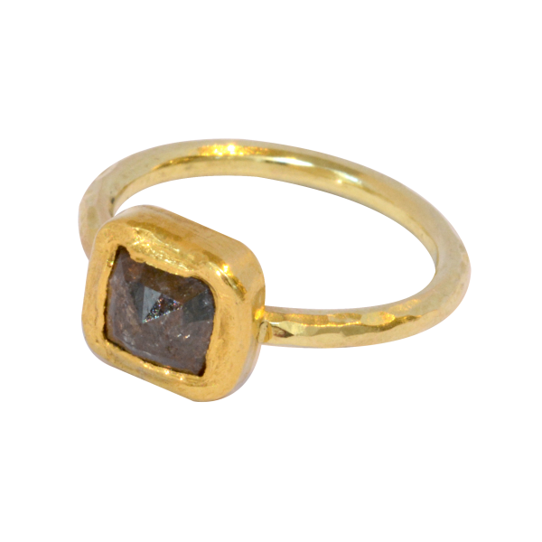 Bruine diamant ring BLGK Edelsmeden
